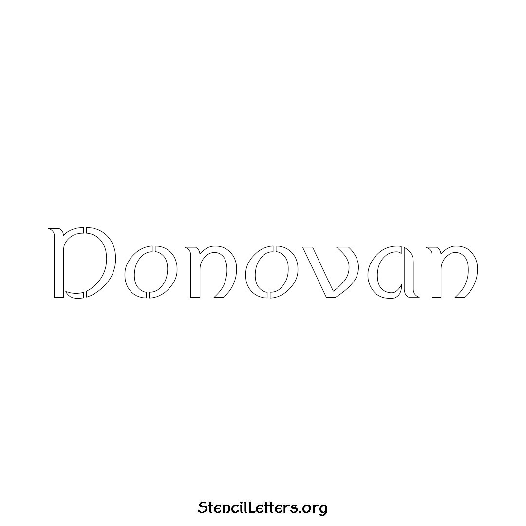 Donovan name stencil in Ancient Lettering
