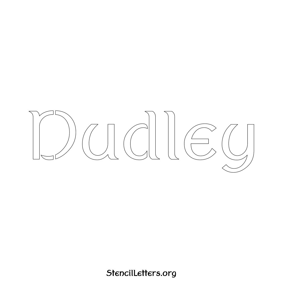 Dudley Free Printable Family Name Stencils with 6 Unique Typography and ...