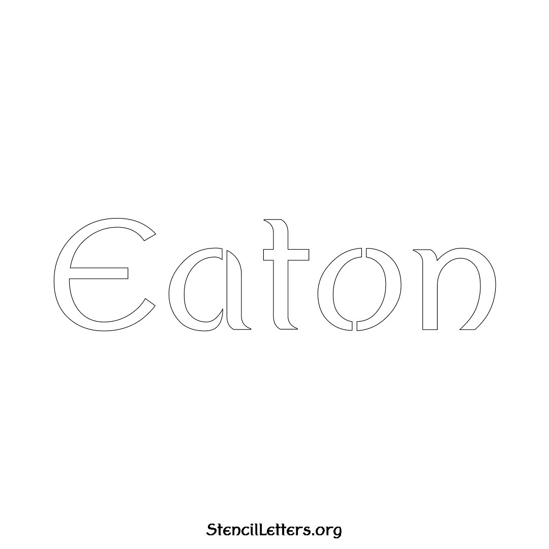 Eaton name stencil in Ancient Lettering