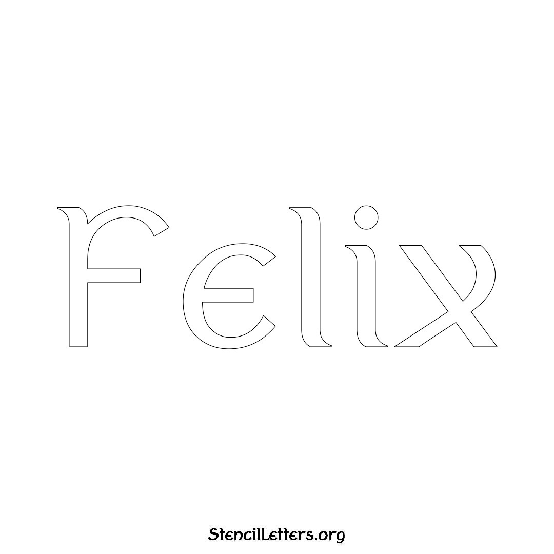 Felix name stencil in Ancient Lettering