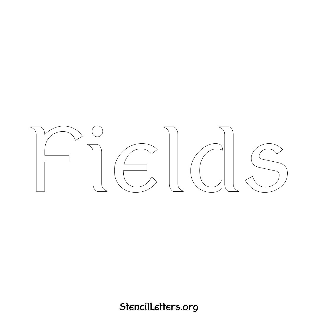 Fields name stencil in Ancient Lettering