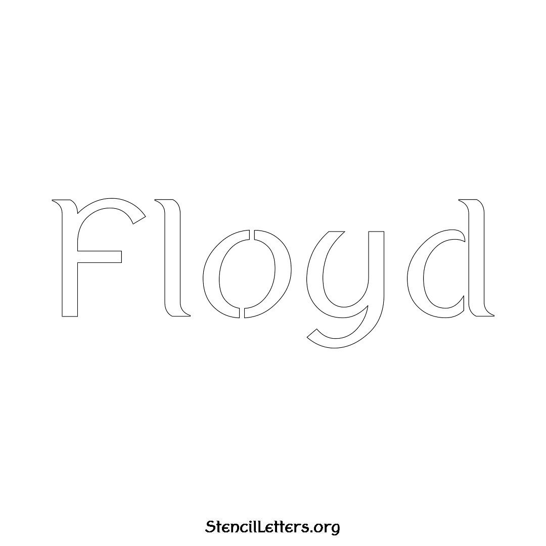 Floyd name stencil in Ancient Lettering