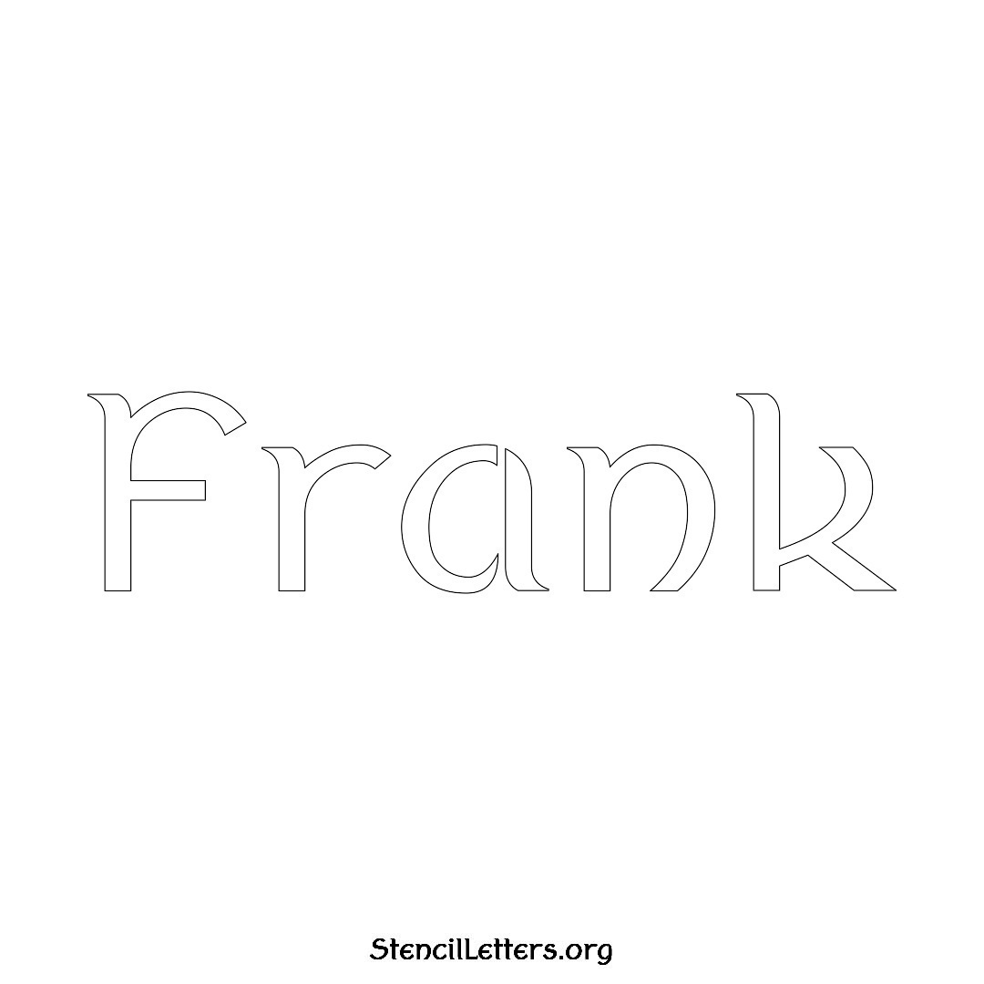 Frank name stencil in Ancient Lettering