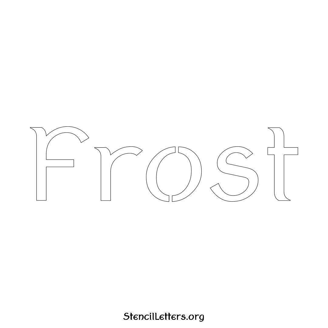 Frost name stencil in Ancient Lettering