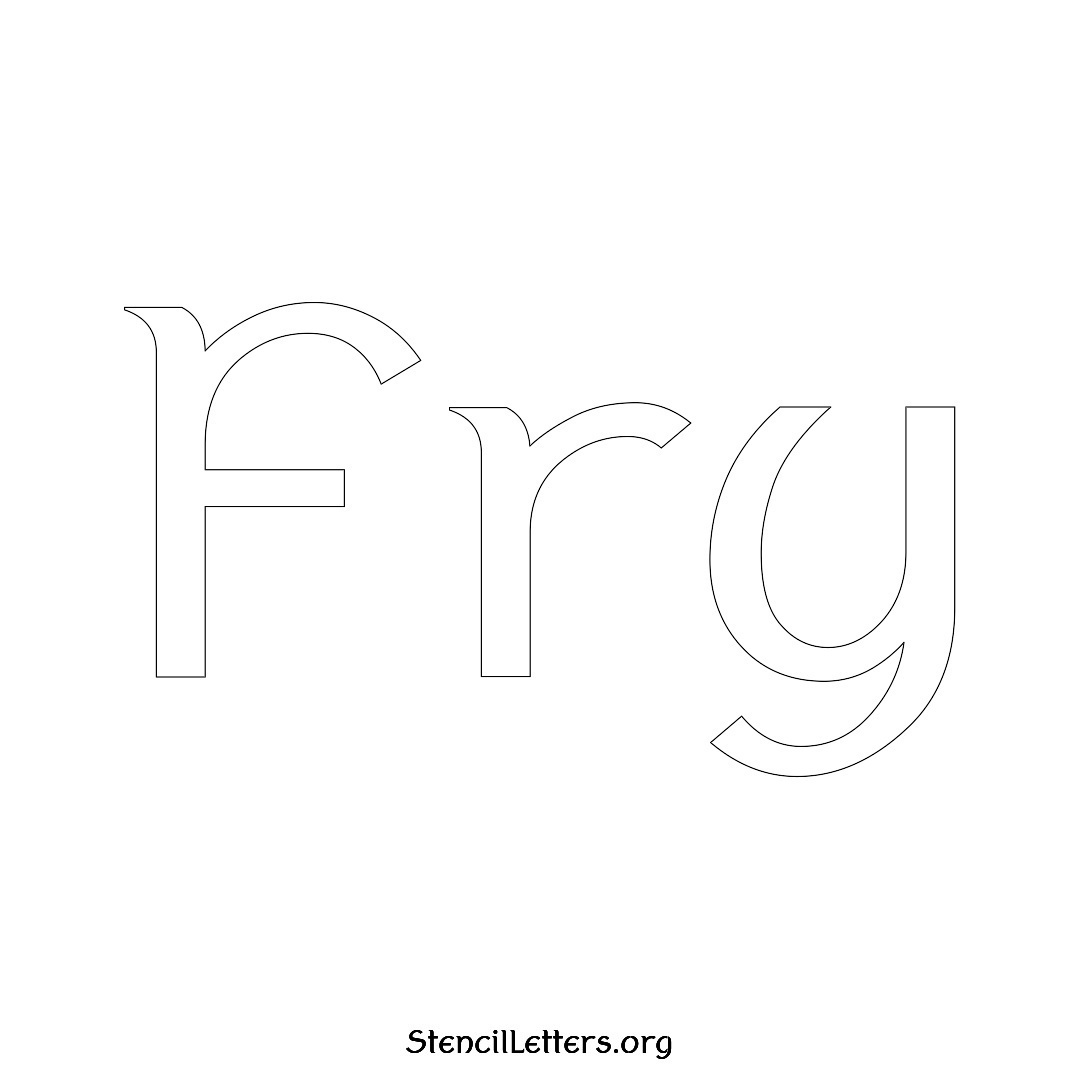 Fry name stencil in Ancient Lettering