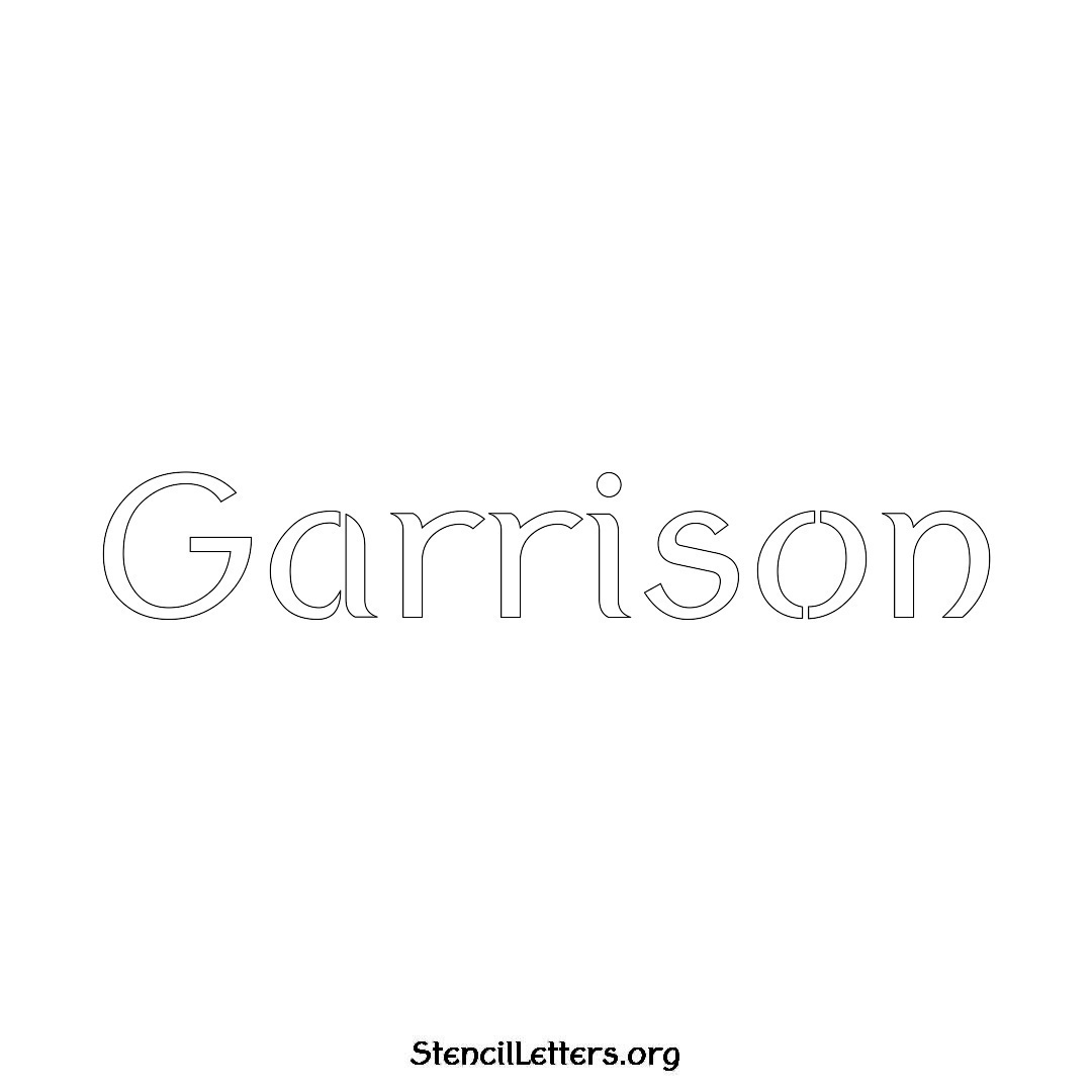 Garrison name stencil in Ancient Lettering