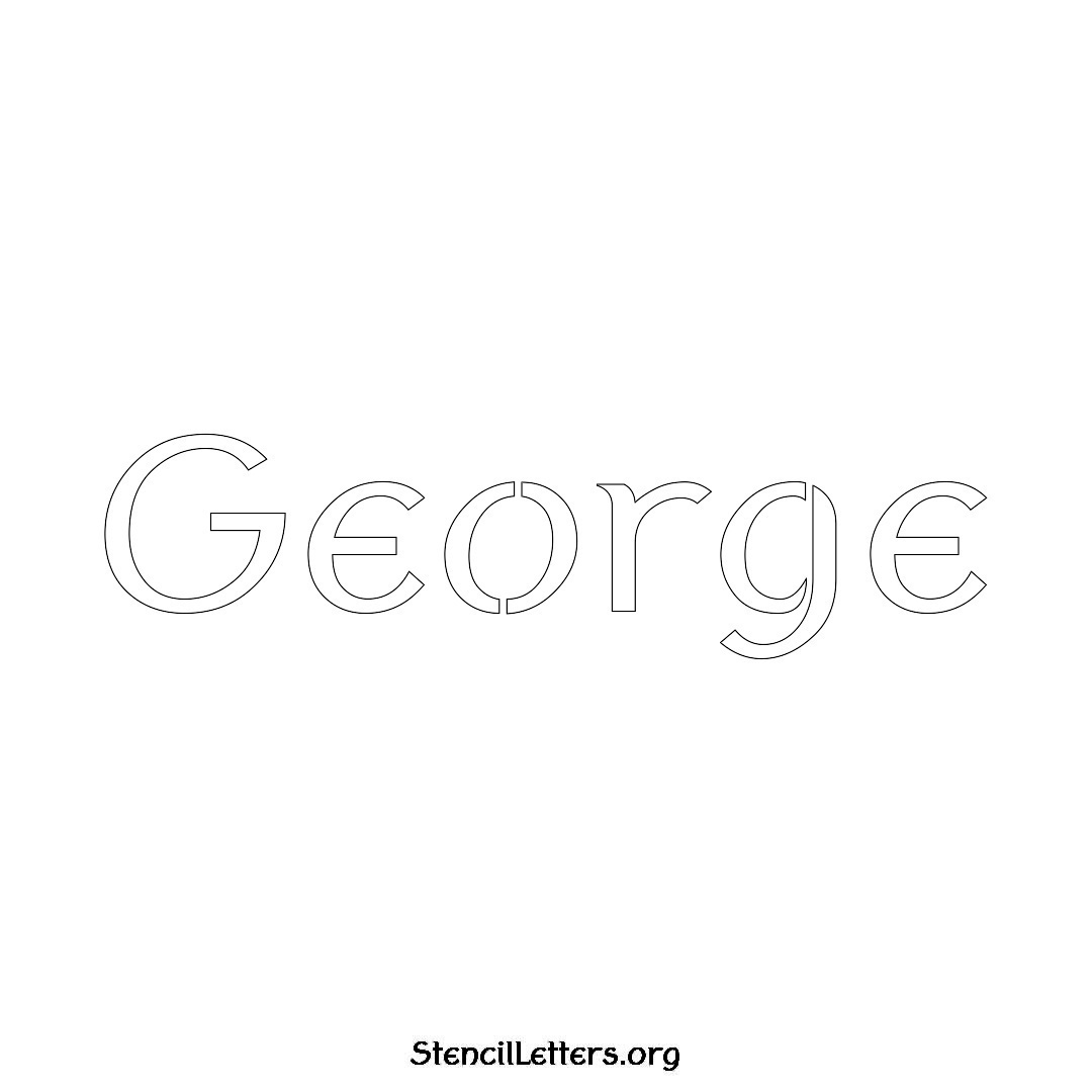 George name stencil in Ancient Lettering