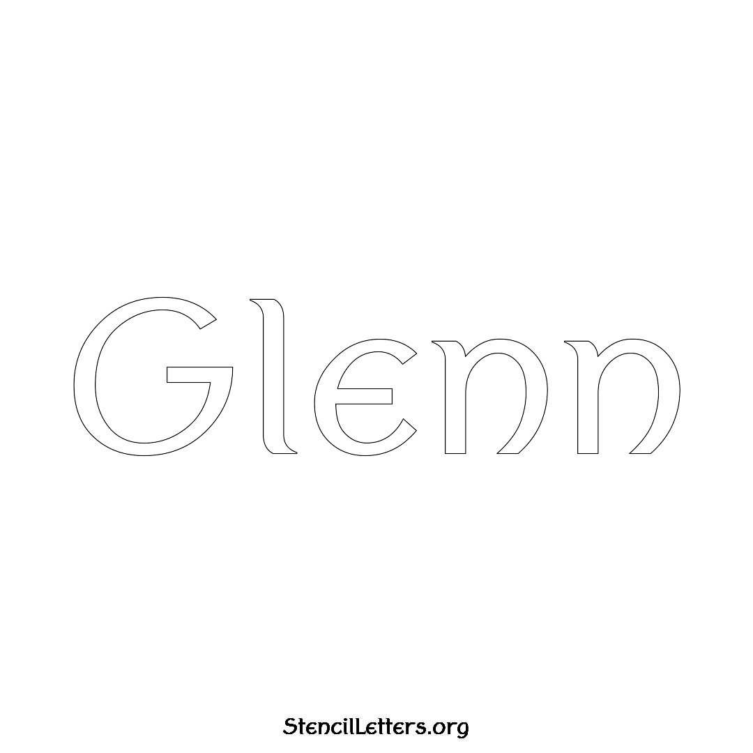 Glenn name stencil in Ancient Lettering