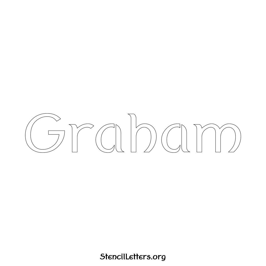 Graham name stencil in Ancient Lettering