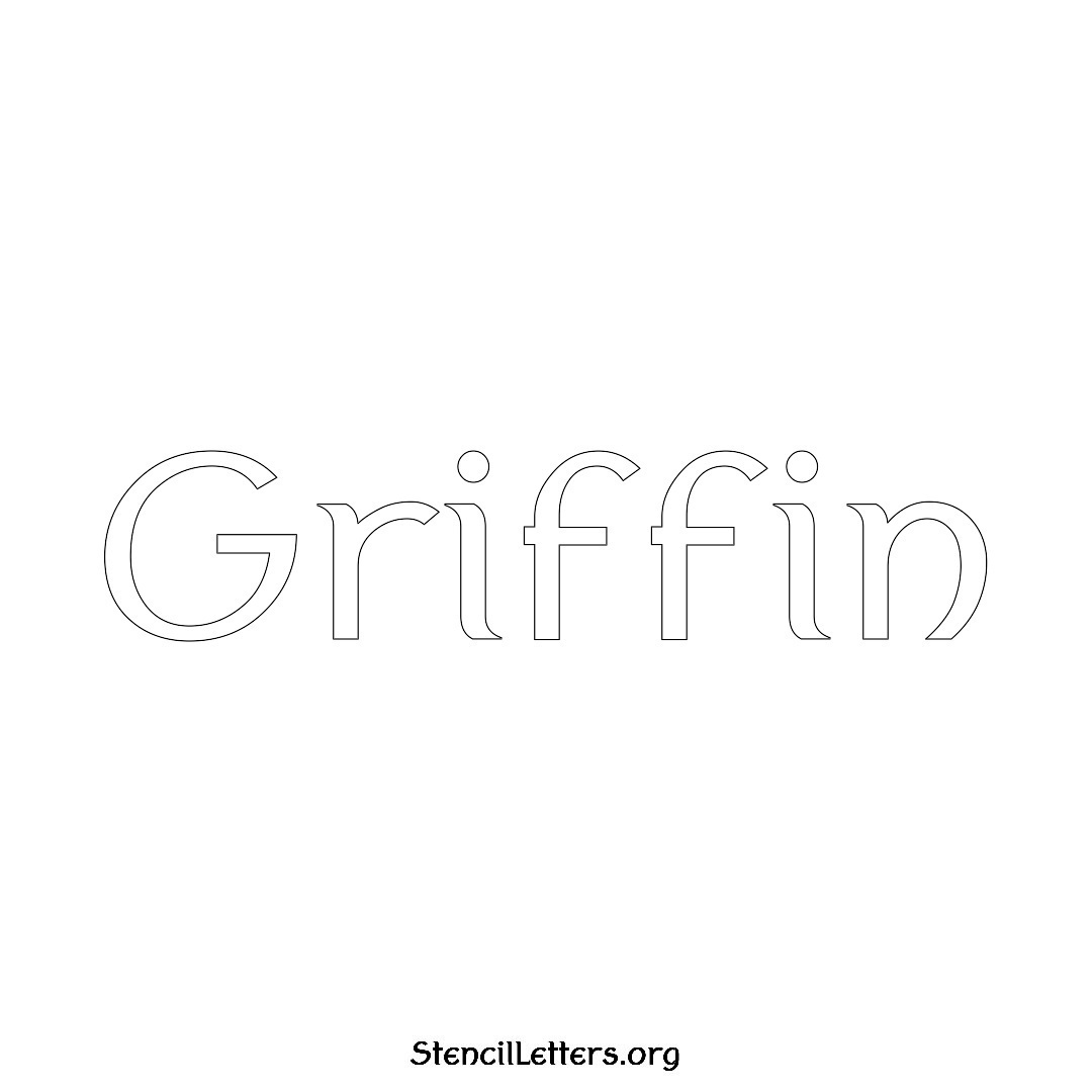 Griffin name stencil in Ancient Lettering