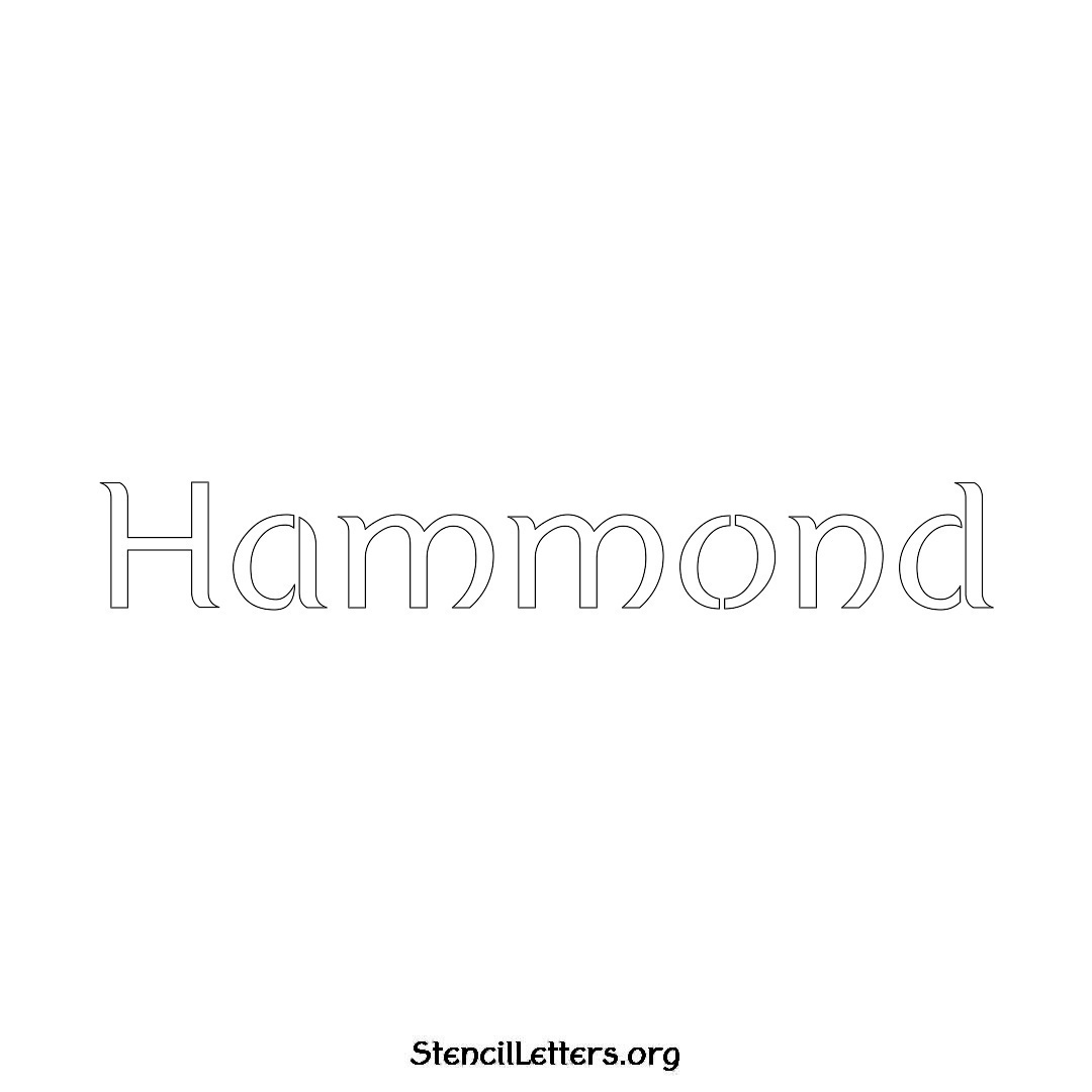 Hammond name stencil in Ancient Lettering