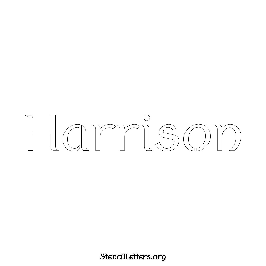 Harrison name stencil in Ancient Lettering