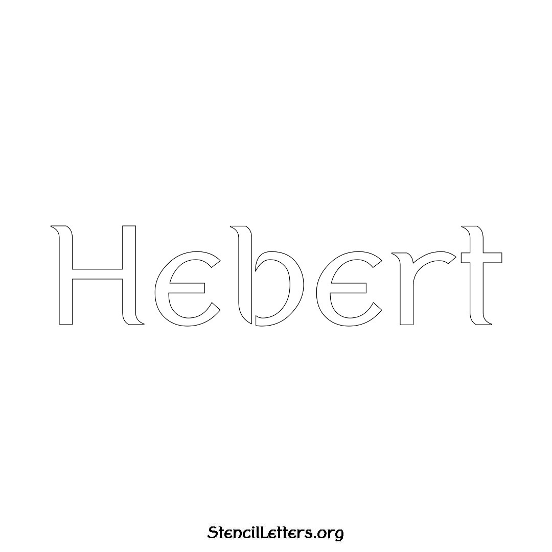 Hebert name stencil in Ancient Lettering