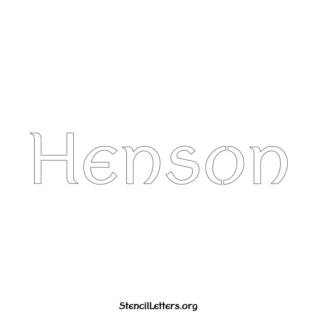 Henson name stencil in Ancient Lettering