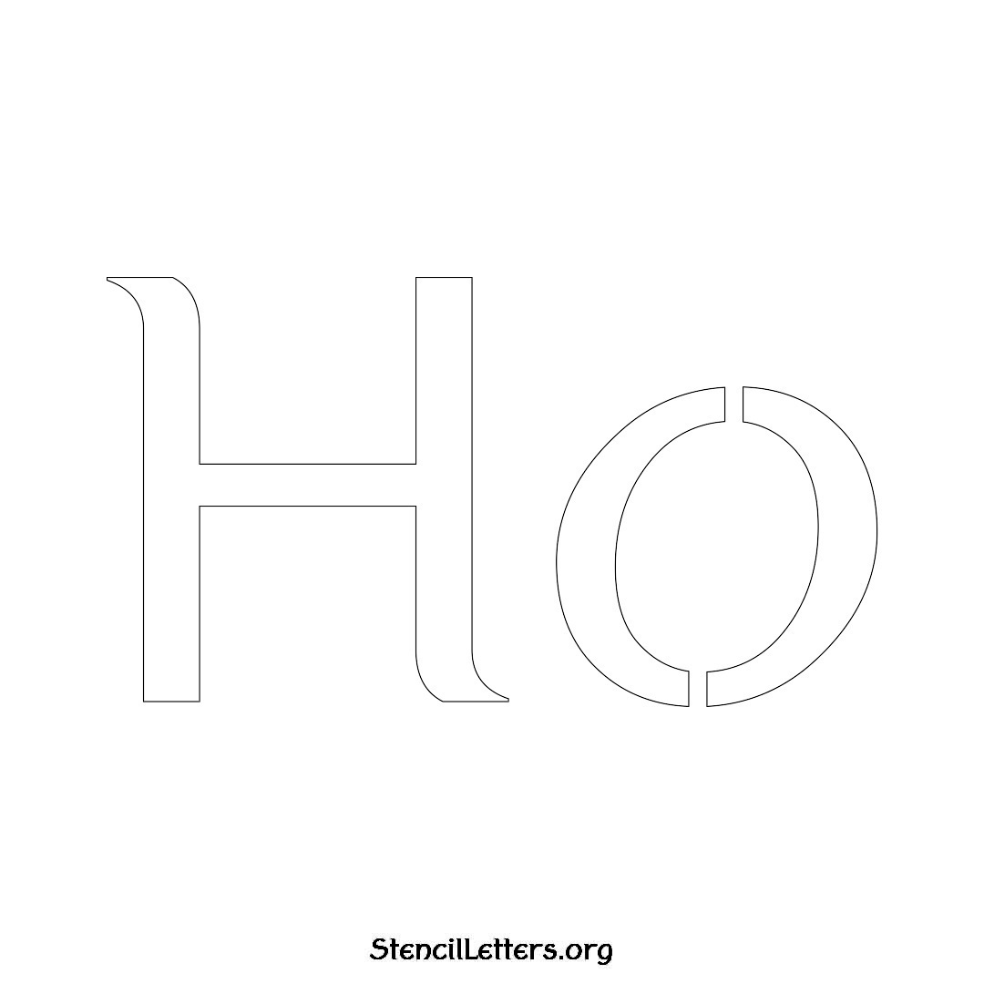 Ho name stencil in Ancient Lettering