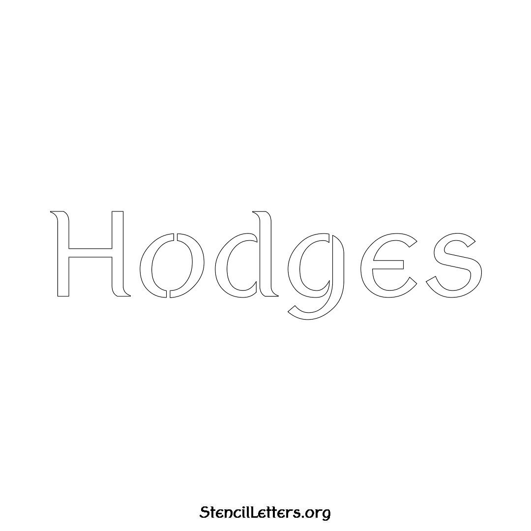 Hodges name stencil in Ancient Lettering