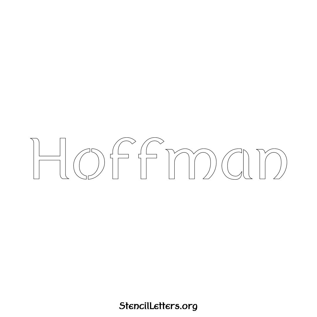 Hoffman name stencil in Ancient Lettering