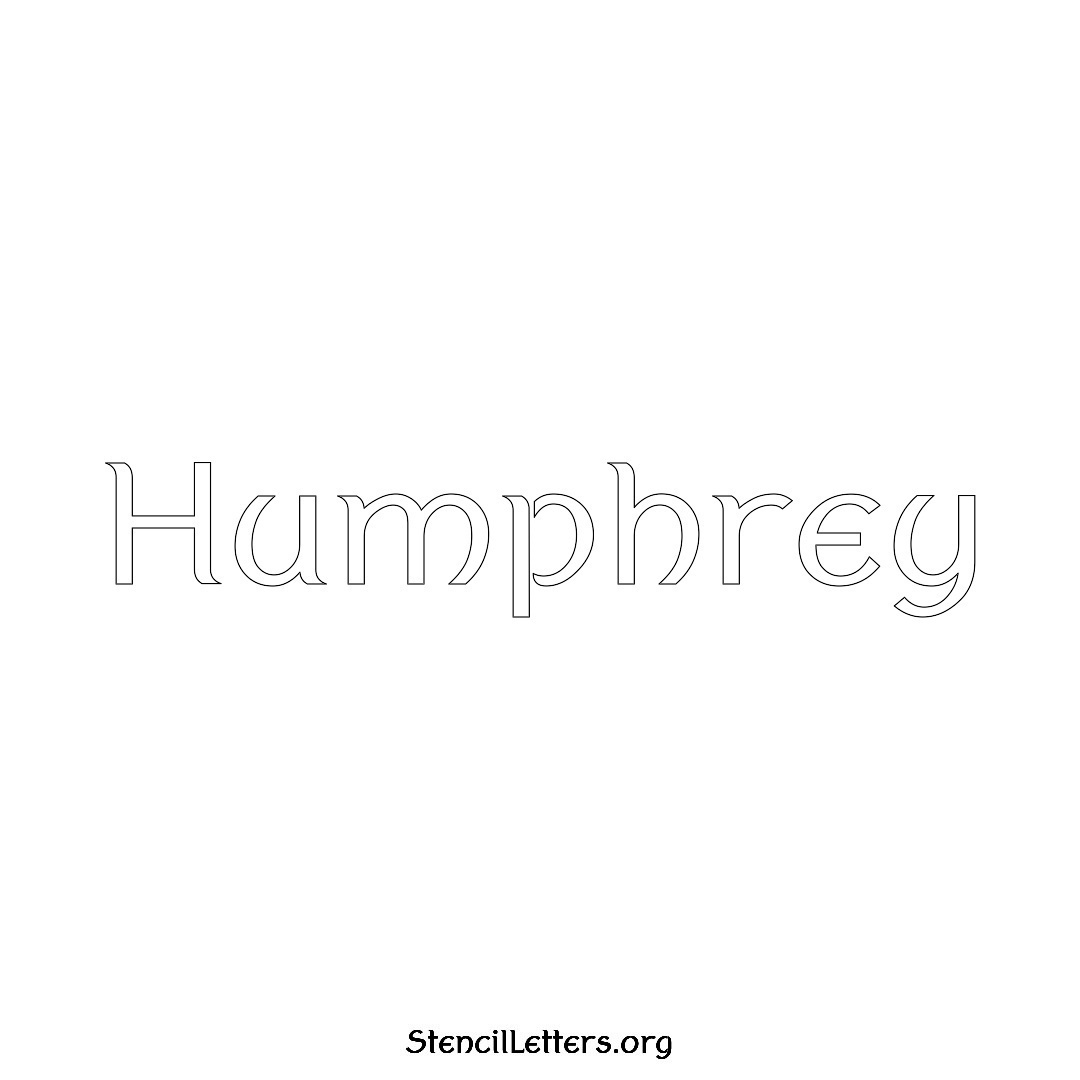 Humphrey name stencil in Ancient Lettering