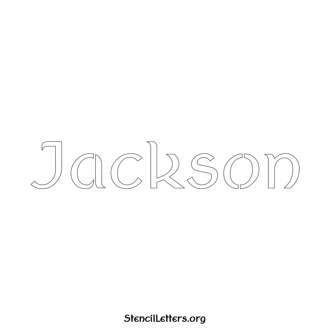 Jackson name stencil in Ancient Lettering