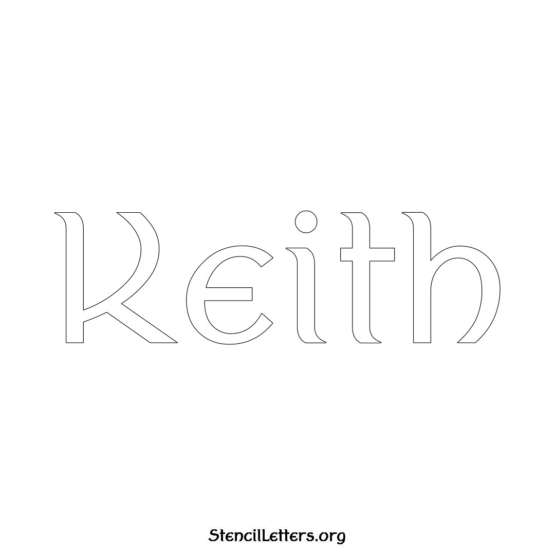 Keith name stencil in Ancient Lettering