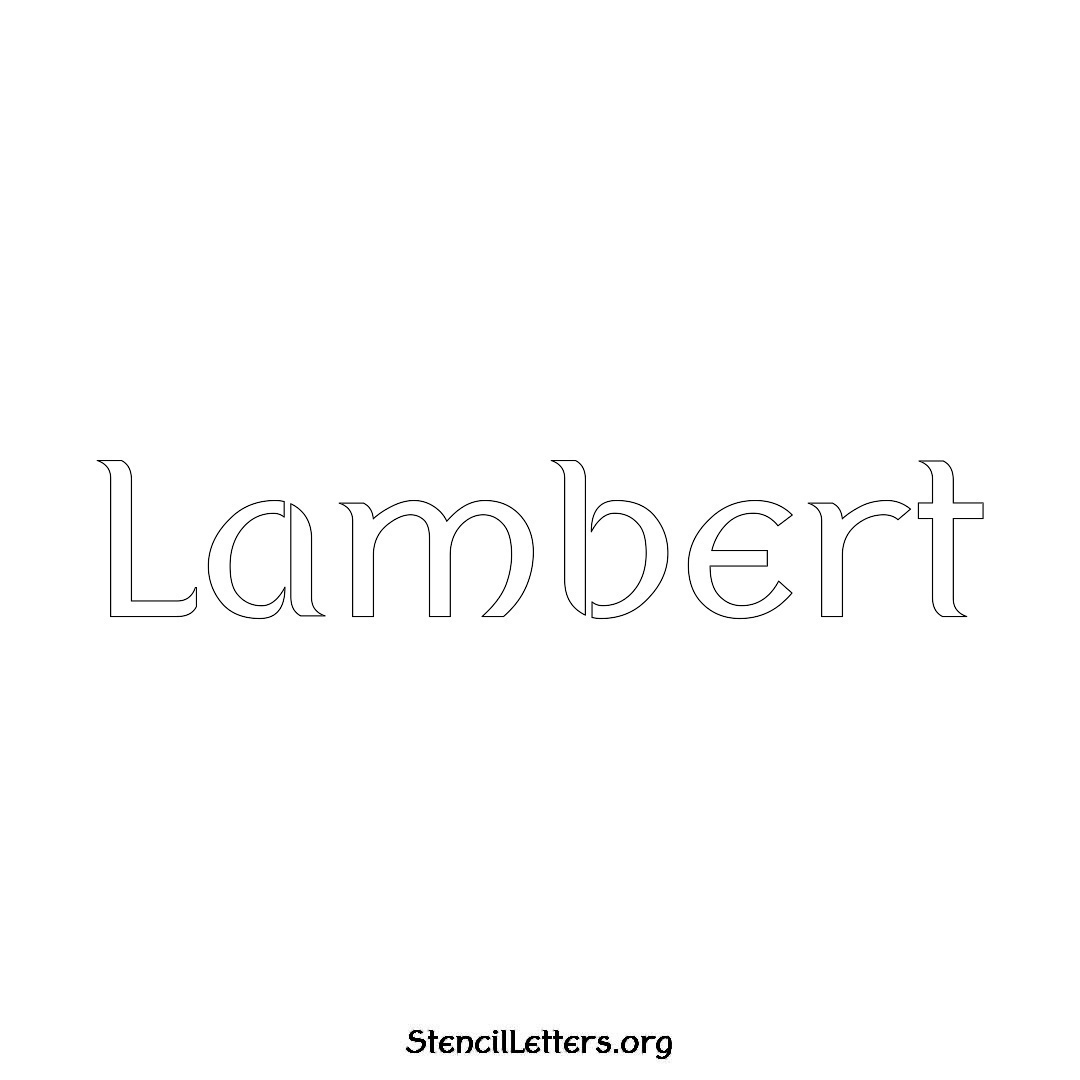 Lambert name stencil in Ancient Lettering