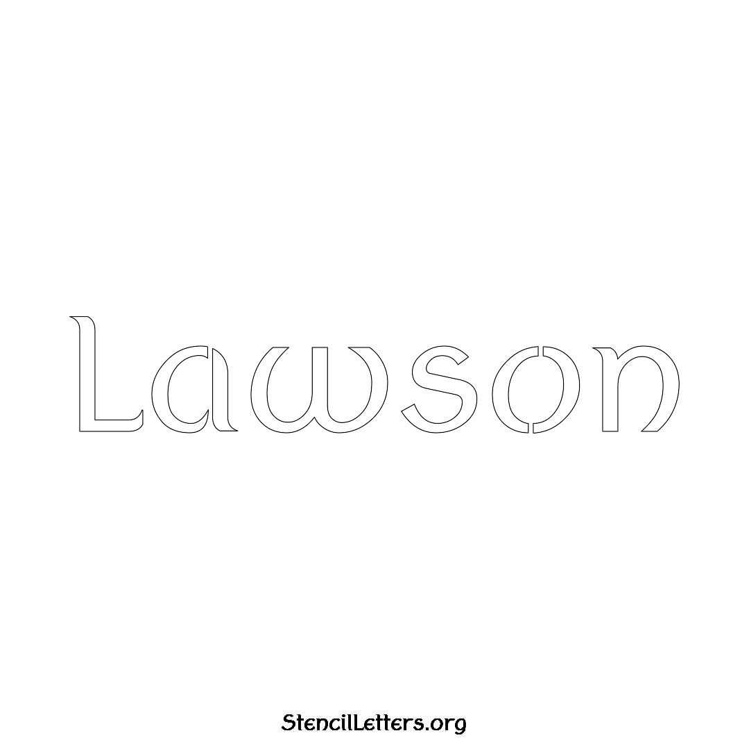 Lawson name stencil in Ancient Lettering