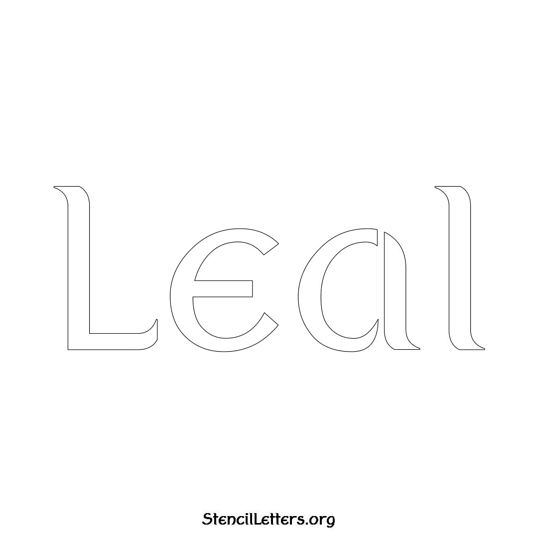 Leal name stencil in Ancient Lettering