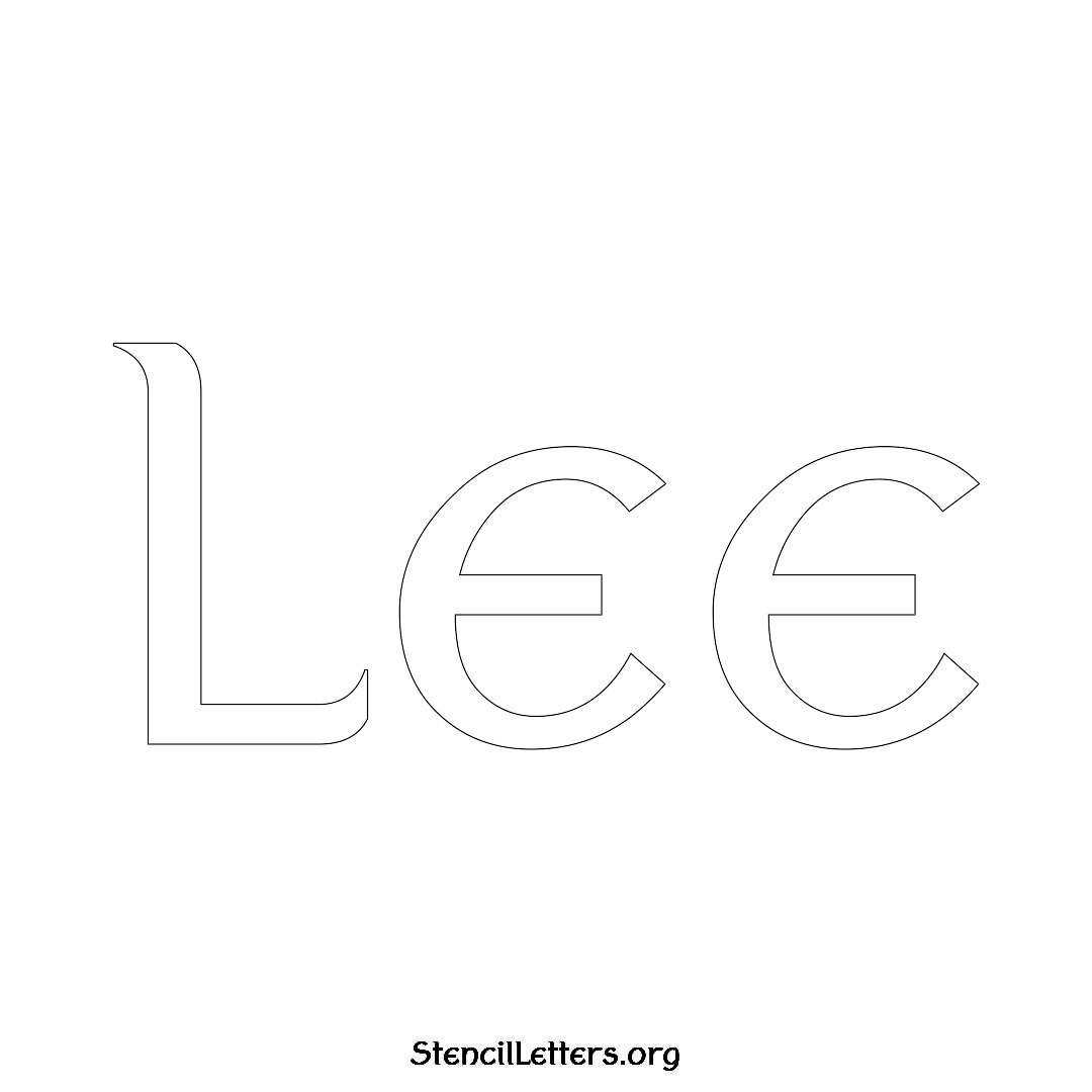 Lee name stencil in Ancient Lettering