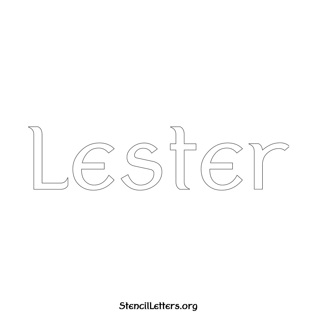 Lester name stencil in Ancient Lettering