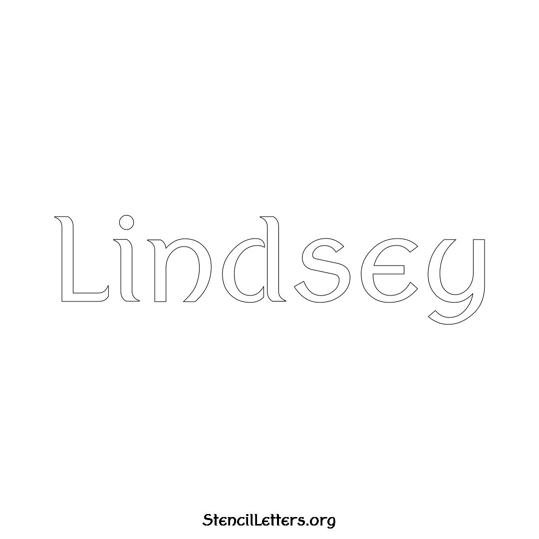 Lindsey name stencil in Ancient Lettering