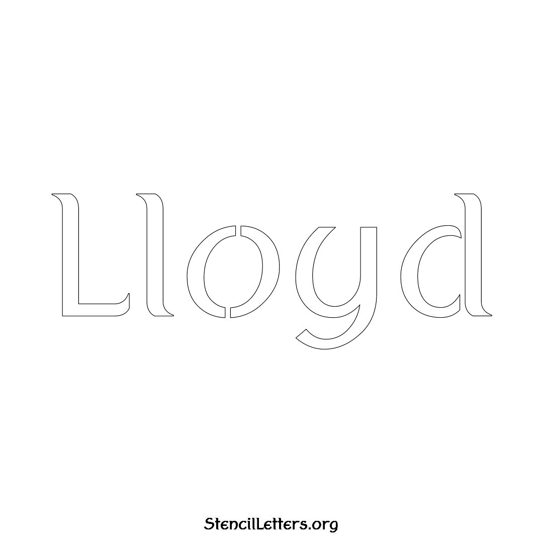 Lloyd name stencil in Ancient Lettering