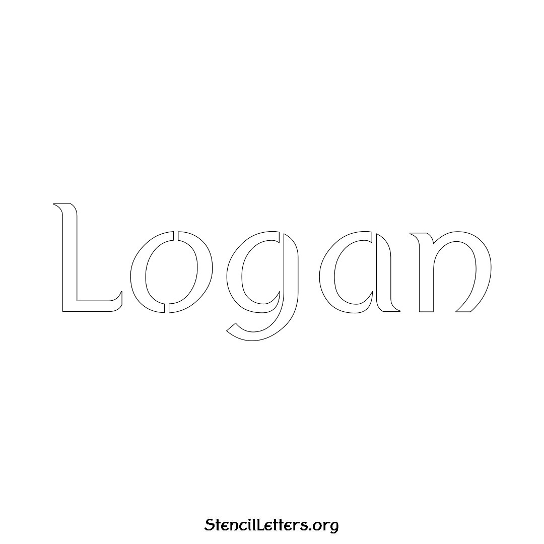 Logan Free Printable Family Name Stencils with 6 Unique Typography and