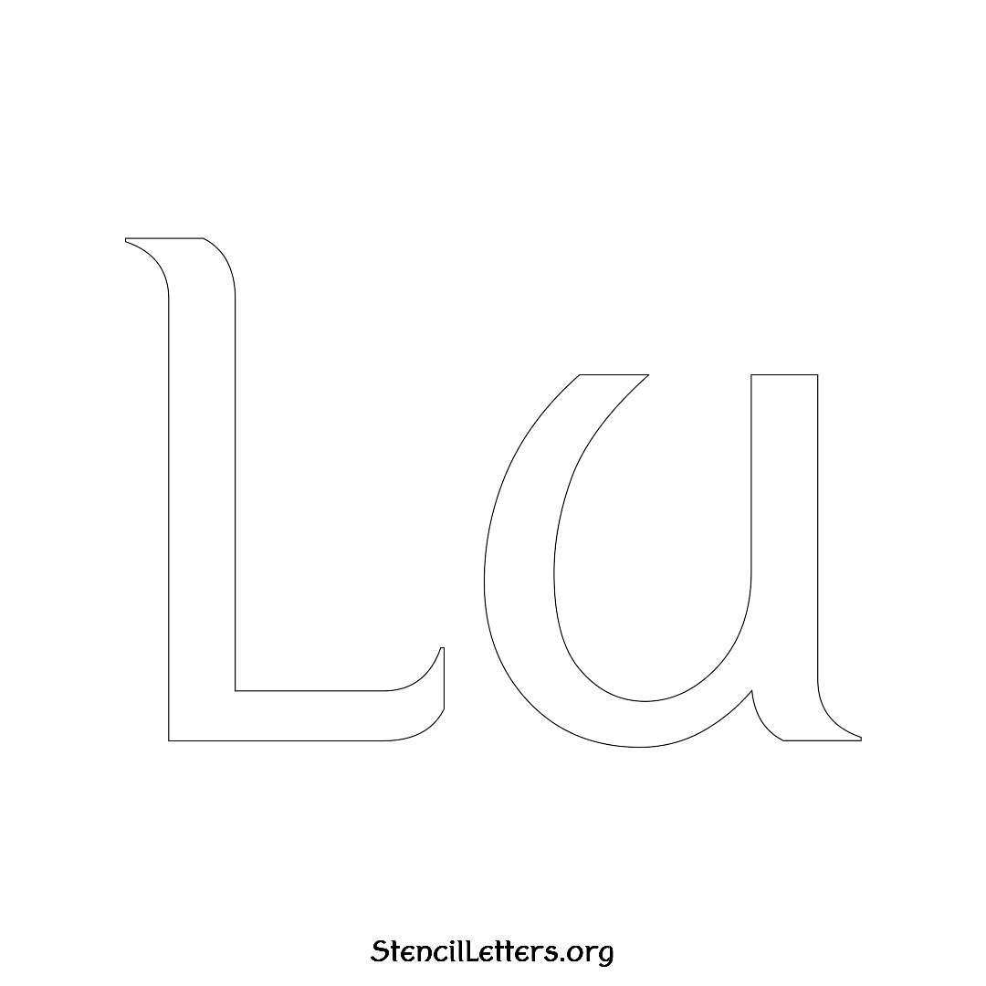 Lu name stencil in Ancient Lettering