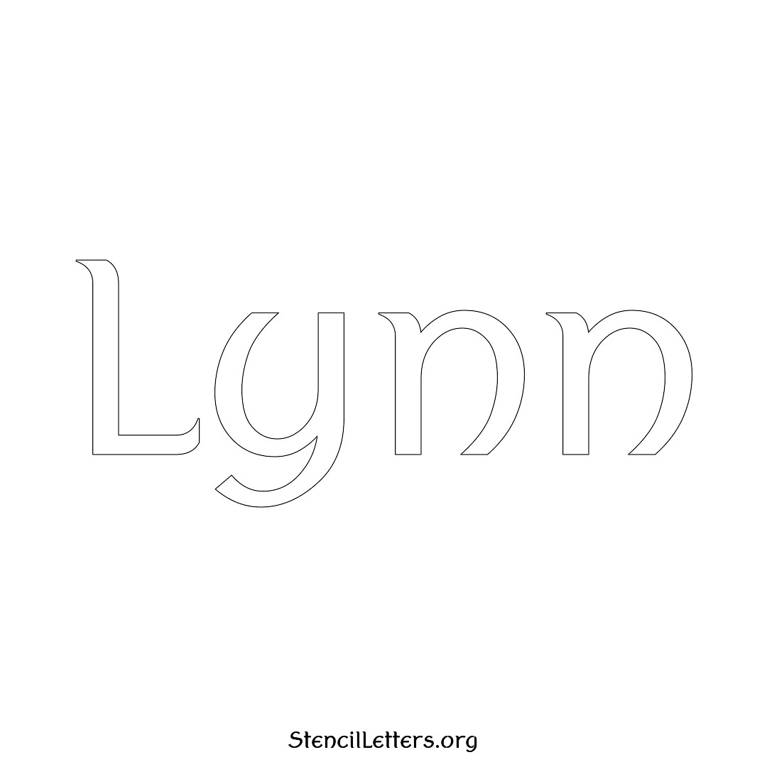 Lynn name stencil in Ancient Lettering