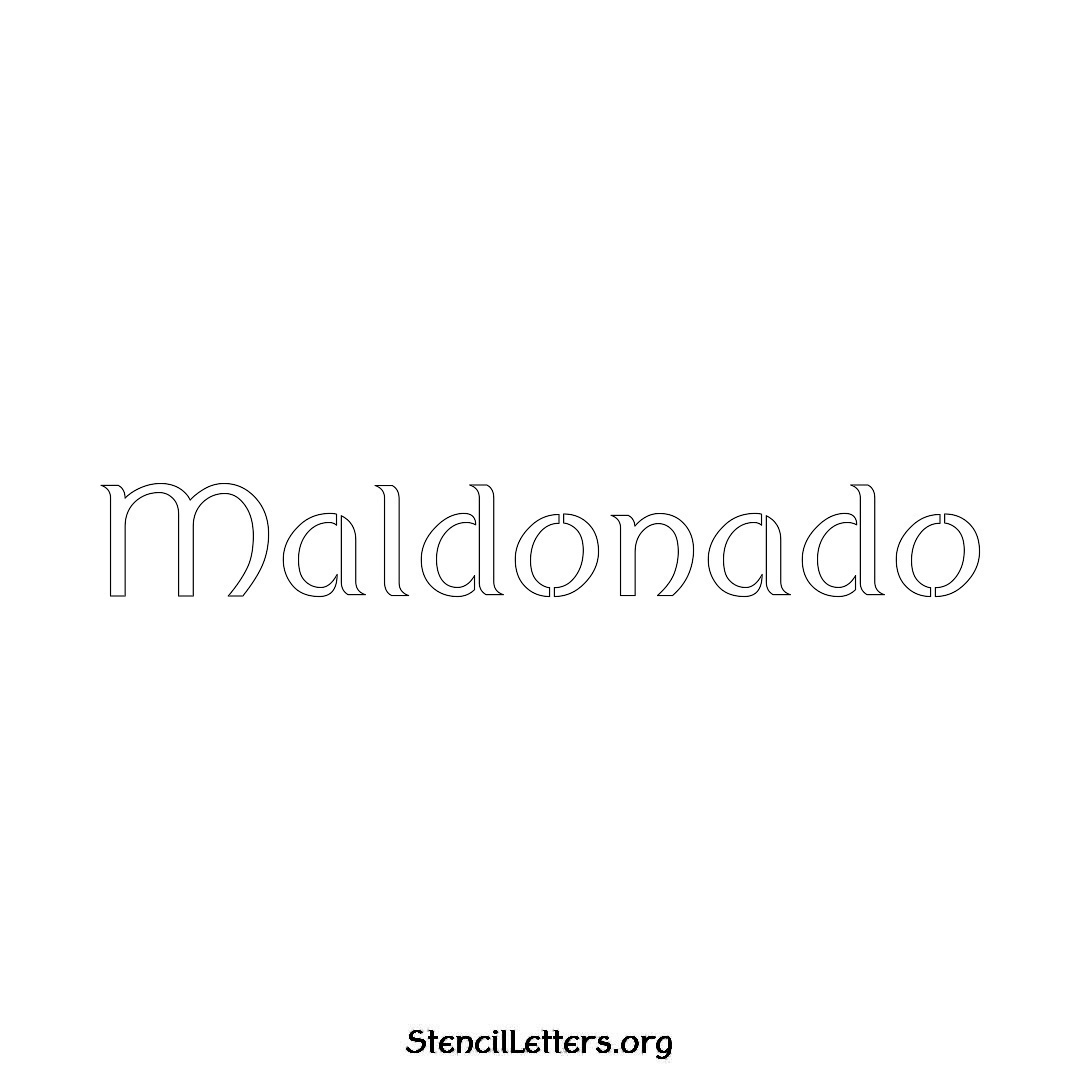 Maldonado name stencil in Ancient Lettering