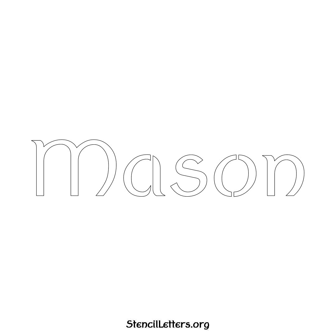 Mason name stencil in Ancient Lettering