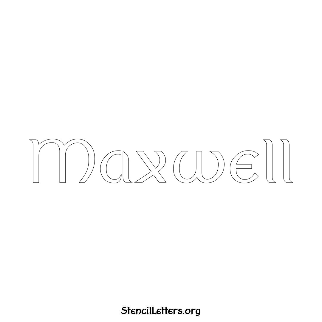 Maxwell name stencil in Ancient Lettering