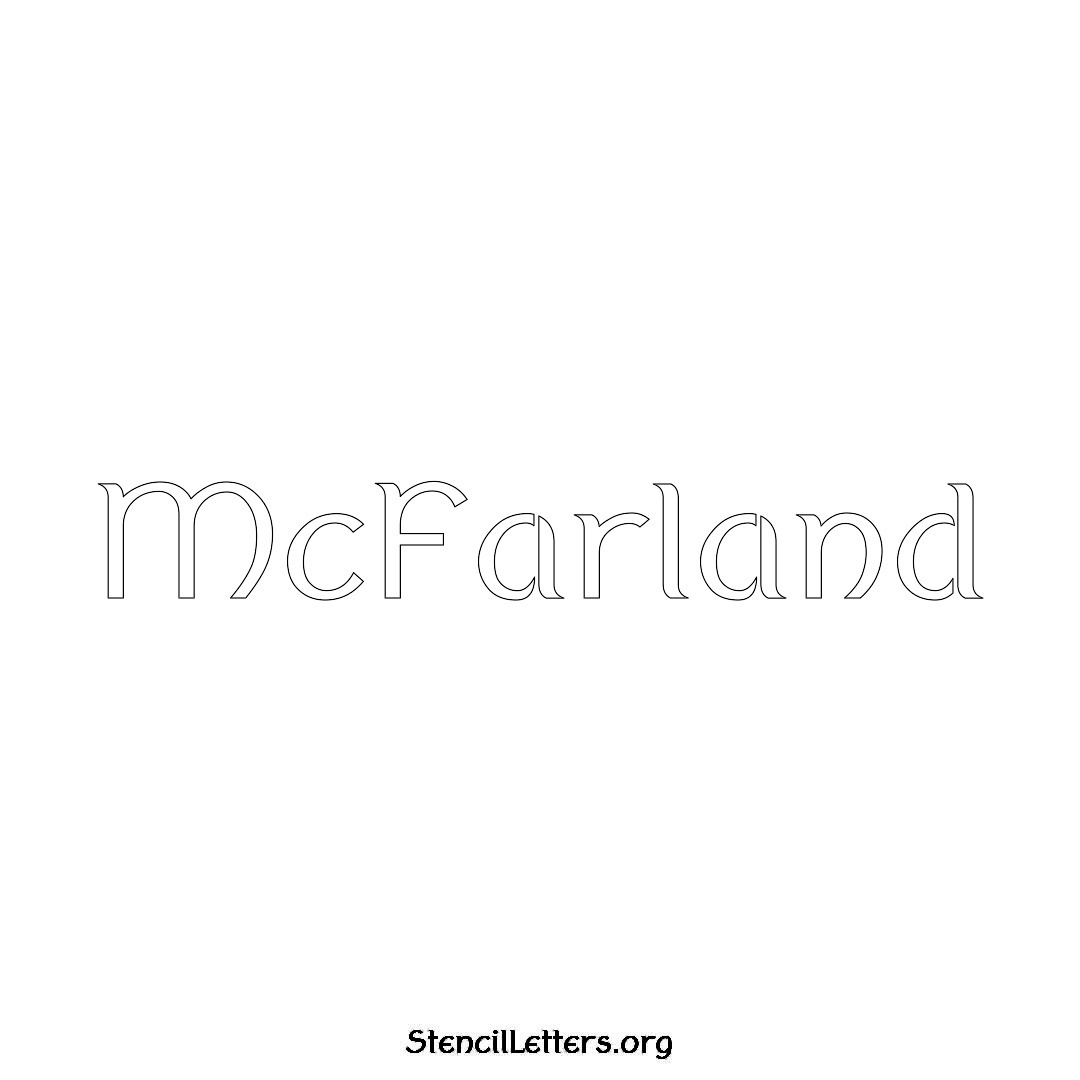 McFarland name stencil in Ancient Lettering
