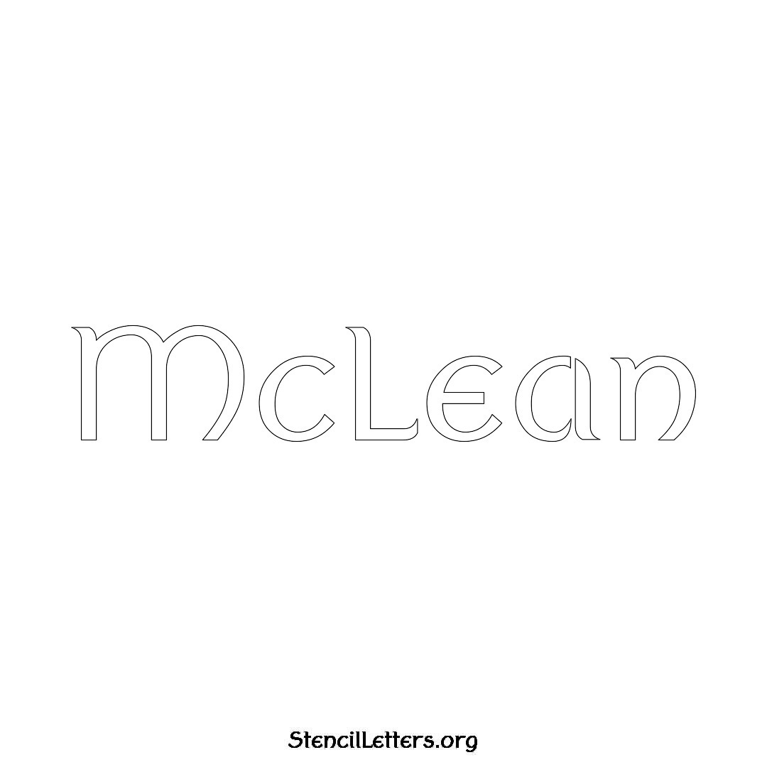 McLean name stencil in Ancient Lettering