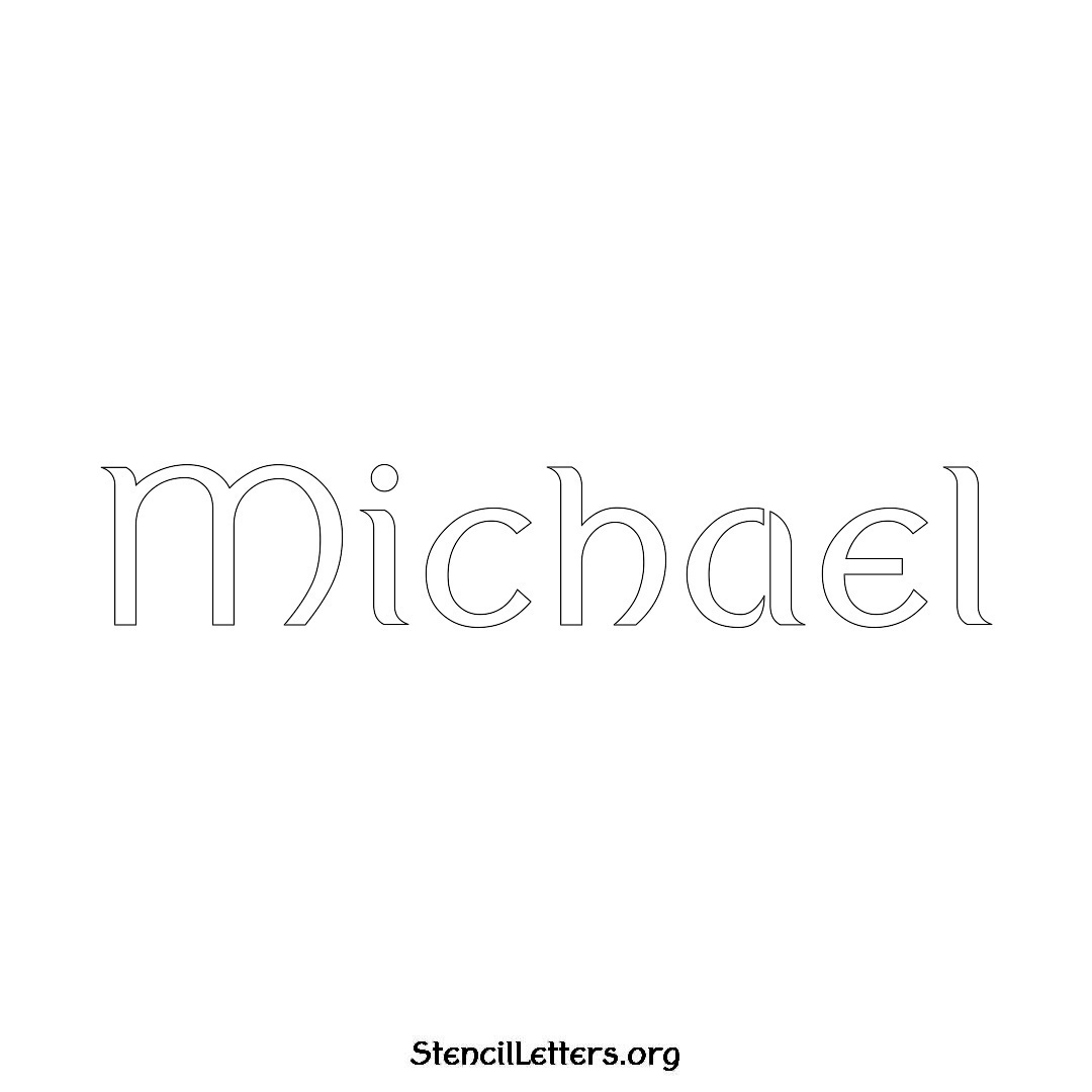 Michael name stencil in Ancient Lettering