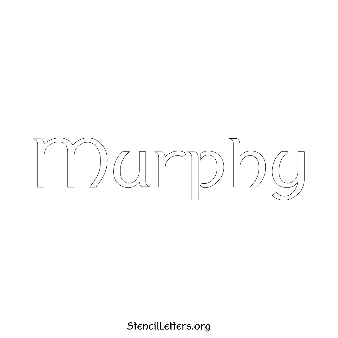 Murphy name stencil in Ancient Lettering