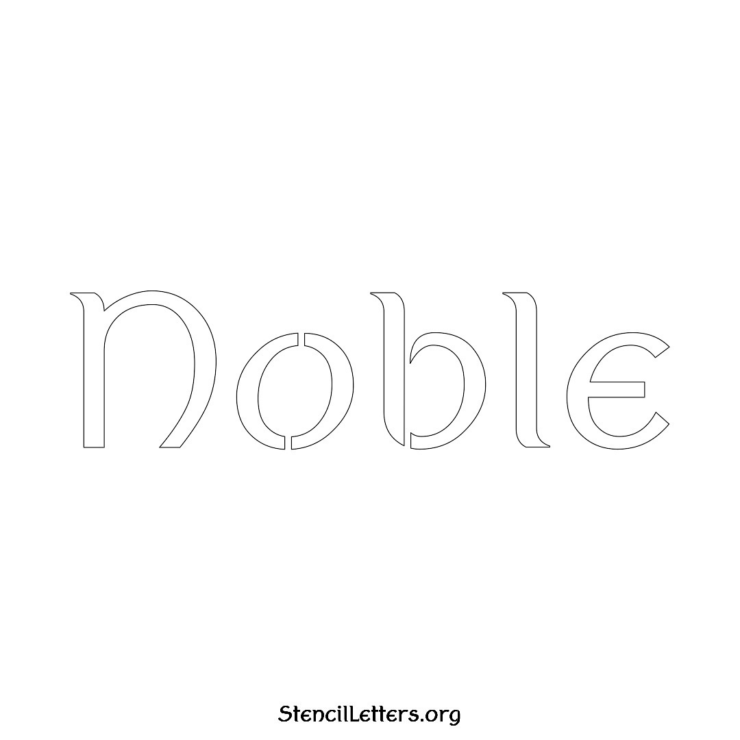 Noble name stencil in Ancient Lettering