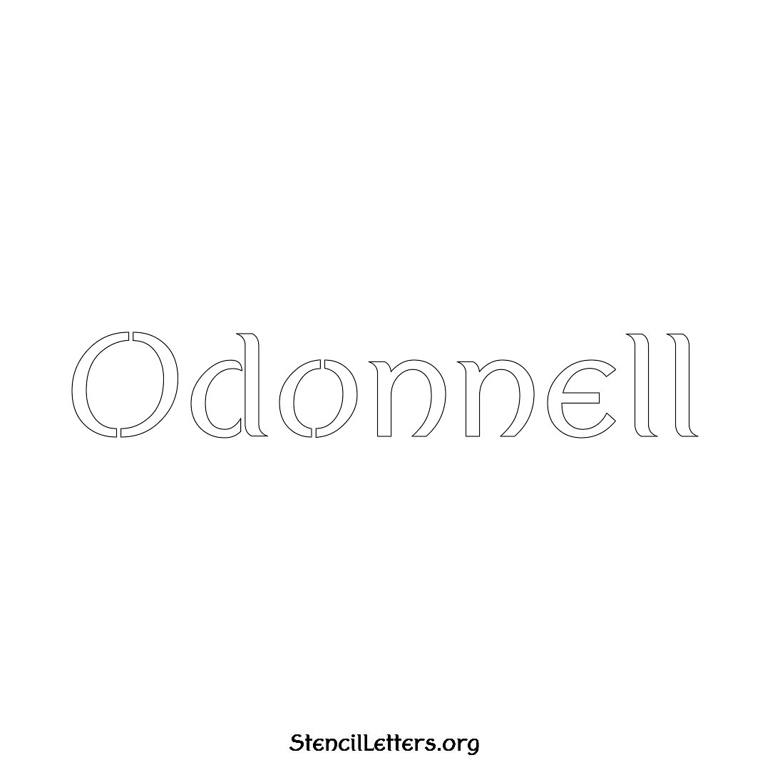 Odonnell name stencil in Ancient Lettering