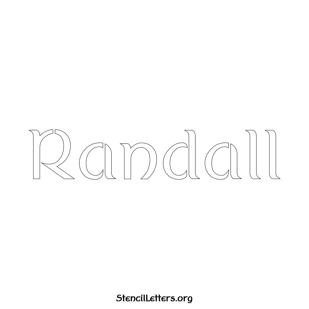 Randall name stencil in Ancient Lettering