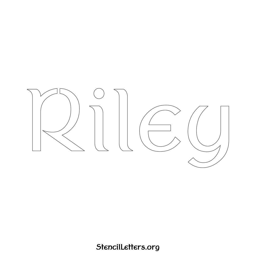 Riley name stencil in Ancient Lettering