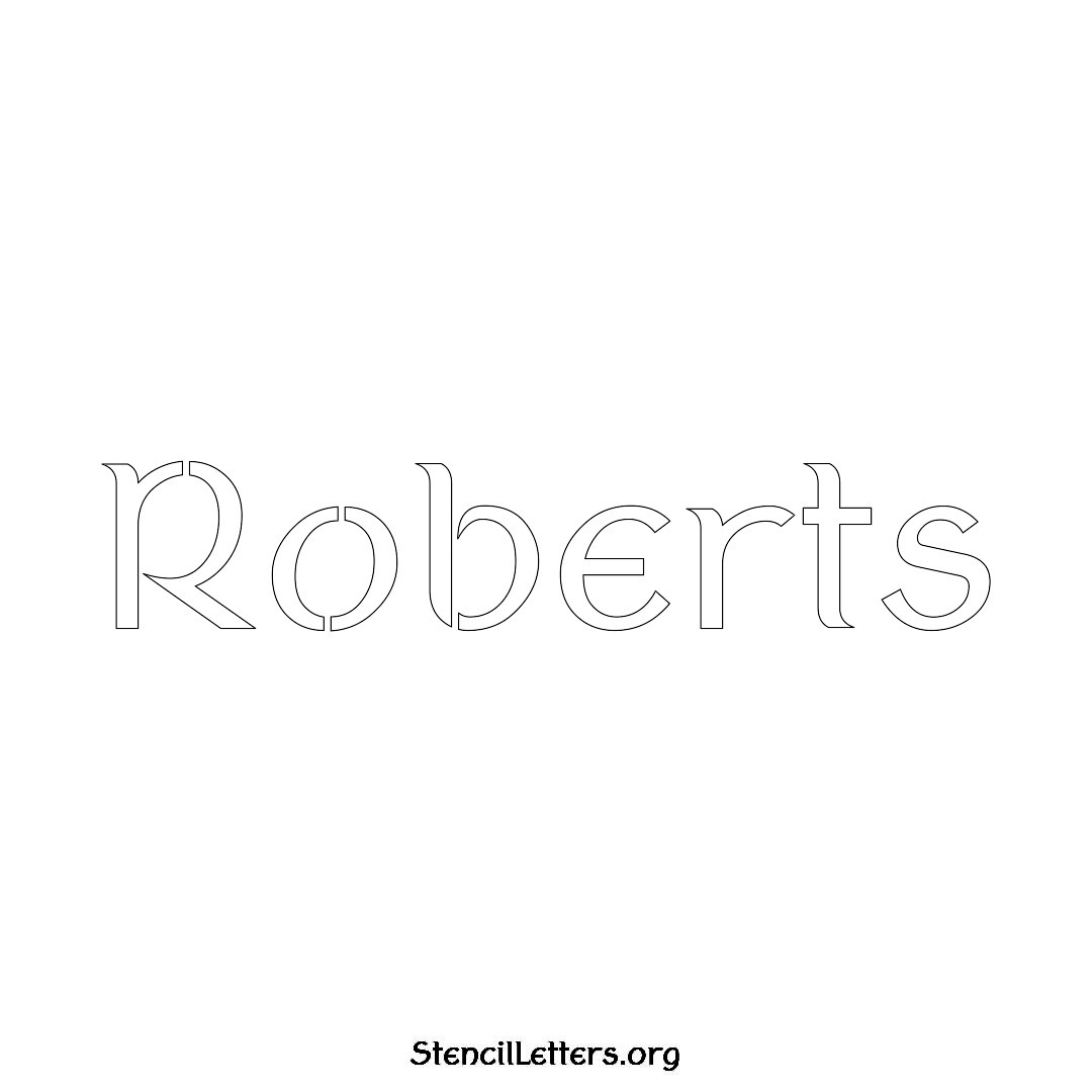 Roberts name stencil in Ancient Lettering