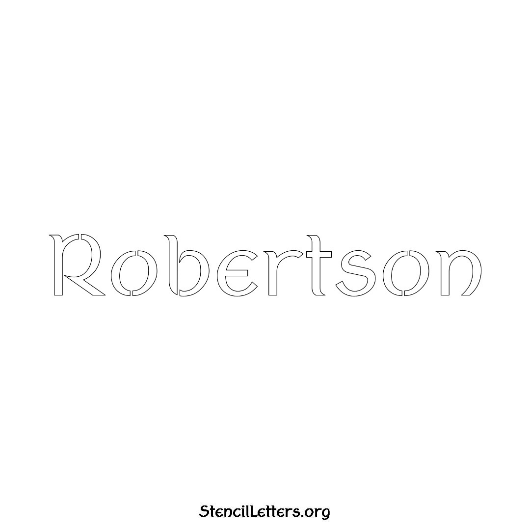 Robertson name stencil in Ancient Lettering