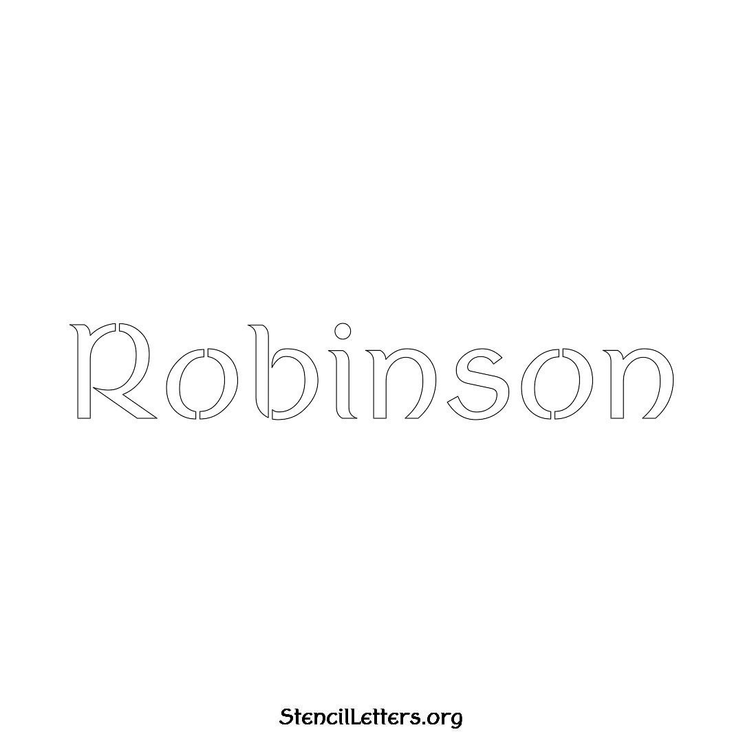 Robinson name stencil in Ancient Lettering