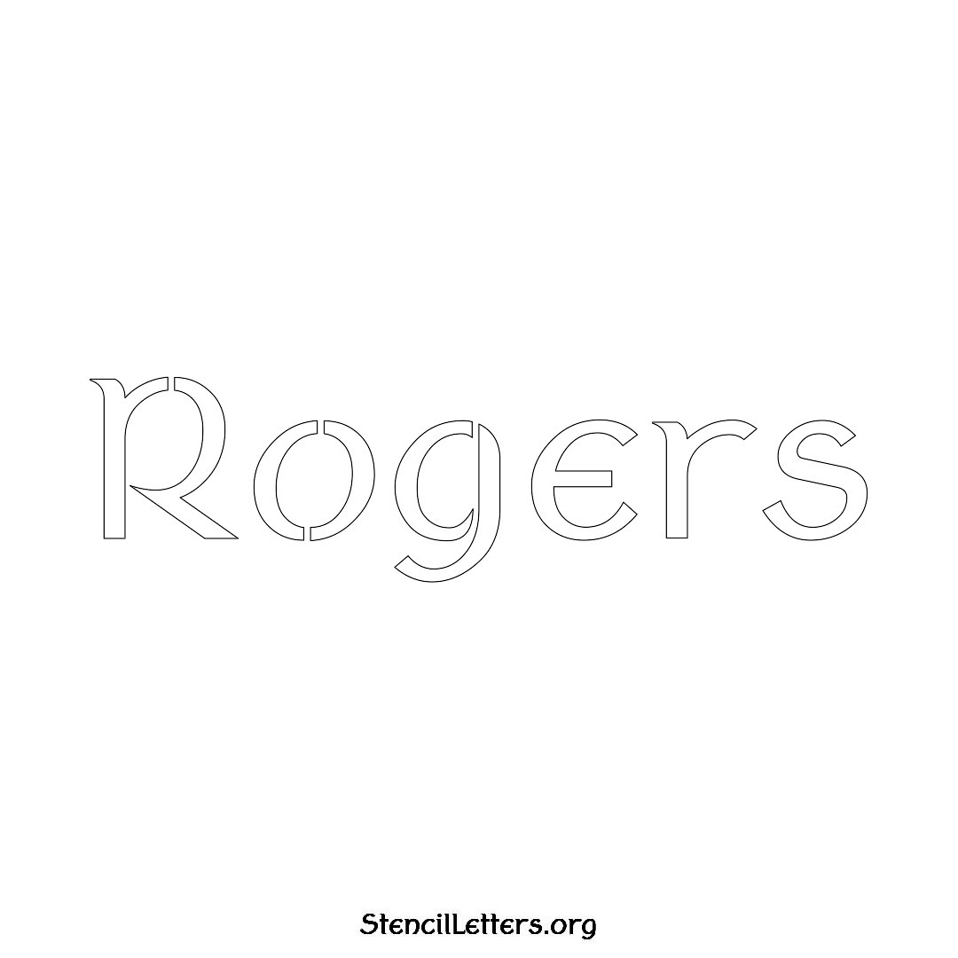 Rogers Free Printable Family Name Stencils with 6 Unique Typography and ...