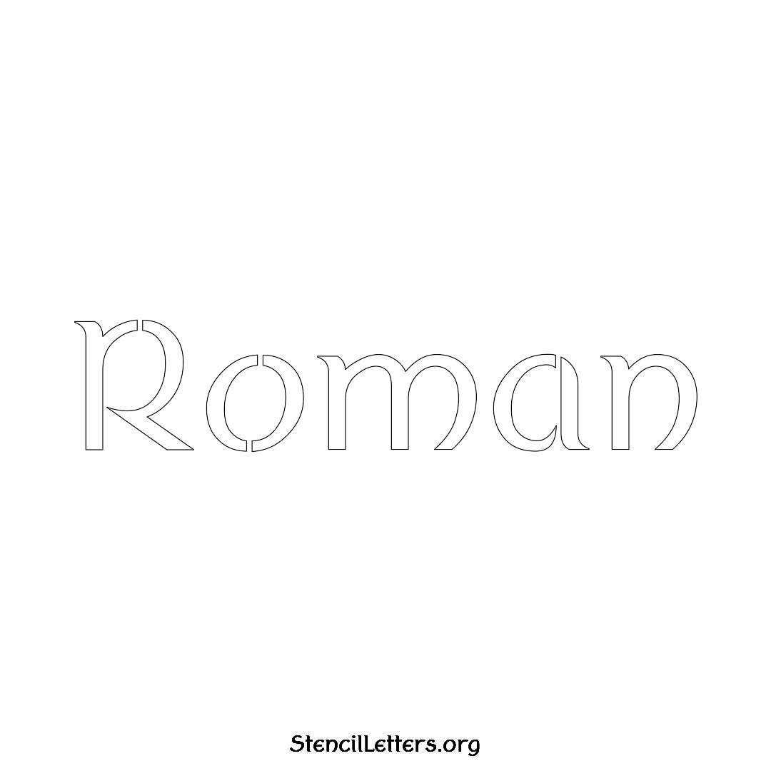 Roman name stencil in Ancient Lettering